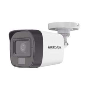 Cámara LUZ DUAL (IR + LUZ BLANCA) TURBOHD 2 Megapíxel (1080p)  / Gran Angular 101° / Lente 2.8 mm / 30 mts IR EXIR / 20 mts Luz Blanca / Exterior IP67 / 4 Tecnologías / Micrófono Integrado