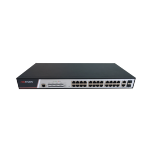 Switch PoE+ / Administrable / 24 puertos 10/100 Mbps PoE+ / 2 puertos 10/100/1000 Mbps + 2 puertos SFP de Uplink / 380 W