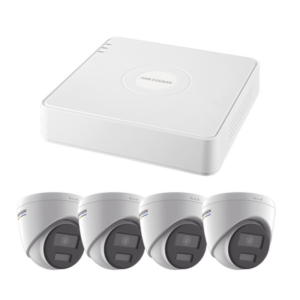 KIT IP 1080p / NVR de 4 Canales / 4 Cámaras IP Turret ColorVu