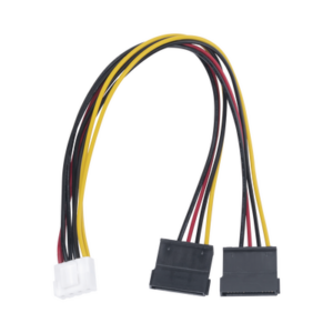 Cable Doble de Corriente SATA / Compatible con DVR’s epcom / HIKVISION / 25 cms de Longitud