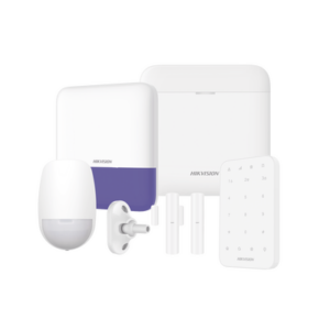 (AX PRO) KIT de Alarma AX PRO / Incluye: 1 Hub con bateria de respaldo / 1 Sensores PIR / 1 Montaje Universal para PIR / 2 Contactos Magnéticos / 1 Teclado / 1 Sirena Inalambrica Exterior / WiFi / Compatible con Hik-Connect P2P