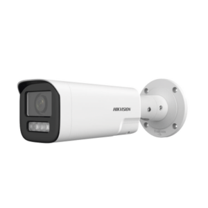 Bala IP 4 Megapíxel / Lente Mot. 2.8 a 12 mm / Dual Light (50 mts IR + 50 mts Luz Blanca) / ACUSENSE Lite / Audio de Dos Vías /  Luz Intermitente y Alerta de Audio / Exterior IP67 / WDR 120 dB / PoE / ONVIF / Micro SD