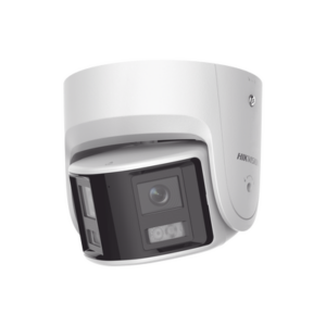 [ PROTECCIÓN ACTIVA ] Turret IP Panorámica 4 Megapíxel / 2 Lentes 2.8 mm (180°) / Imagen a Color 24/7 (ColorVu) / PoE / WDR 130° / IP67 / ACUSENSE / Luz Estroboscópica y Alarma Audible / 30 mts Luz Blanca / Micro SD