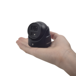 Ultra Mini Turret TURBO 2 Megapixeles (1080p) / Gran Angular / Lente 2.8 mm / 20 mts IR EXIR / Exterior IP67 / 4 Tecnologías (TVI / AHD / CVBS) / dWDR / Color Negro