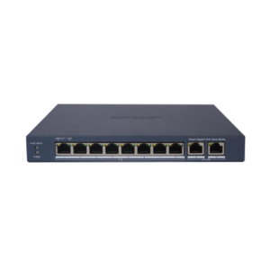 Switch Gigabit PoE+ / Administrable / 8 Puertos 1000 Mbps PoE+ / 2 Puertos 1000 Mbps de Uplink / Configuración Remota desde Hik-PartnerPro / Modo Extendido hasta 300 Metros / 60 W