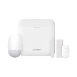 (AX PRO) KIT de Alarma AX PRO con GSM (3G/4G) / Incluye: 1 Hub con bateria de respaldo / 1 Sensor PIR / 1 Contacto Magnético Slim / 1 Control Remoto / Wi-Fi / Compatible con Hik-Connect P2P